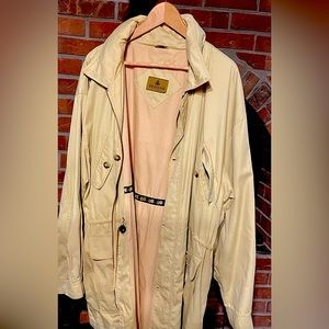 Men Trench Jacket by Riviera Design in excellent condition sz XL w hood pkt.